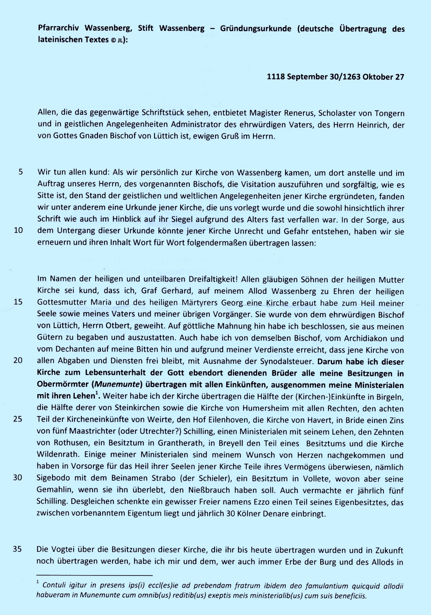 Abschrift, Teil 1